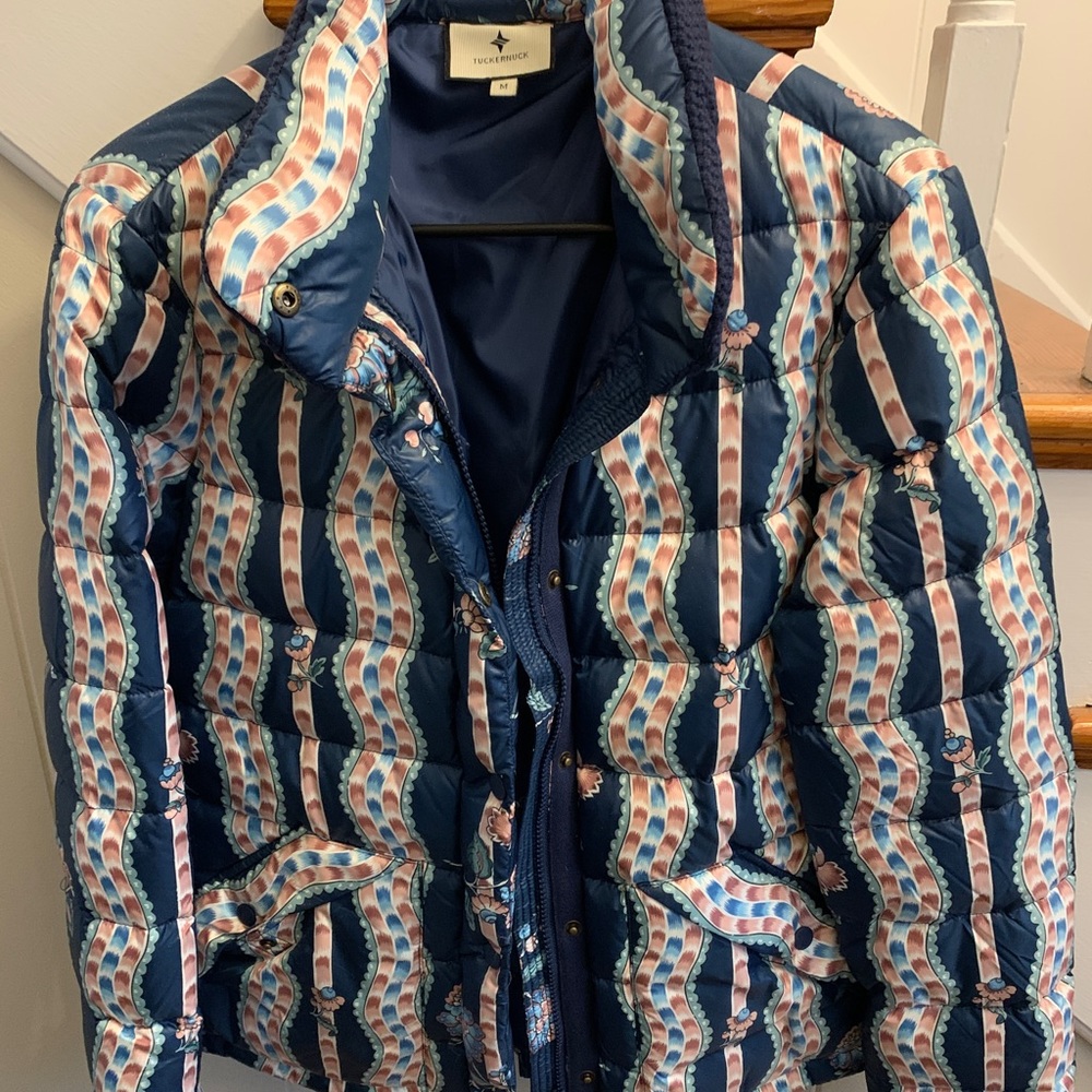 Tuckernuck Navy Vines Down Jacket